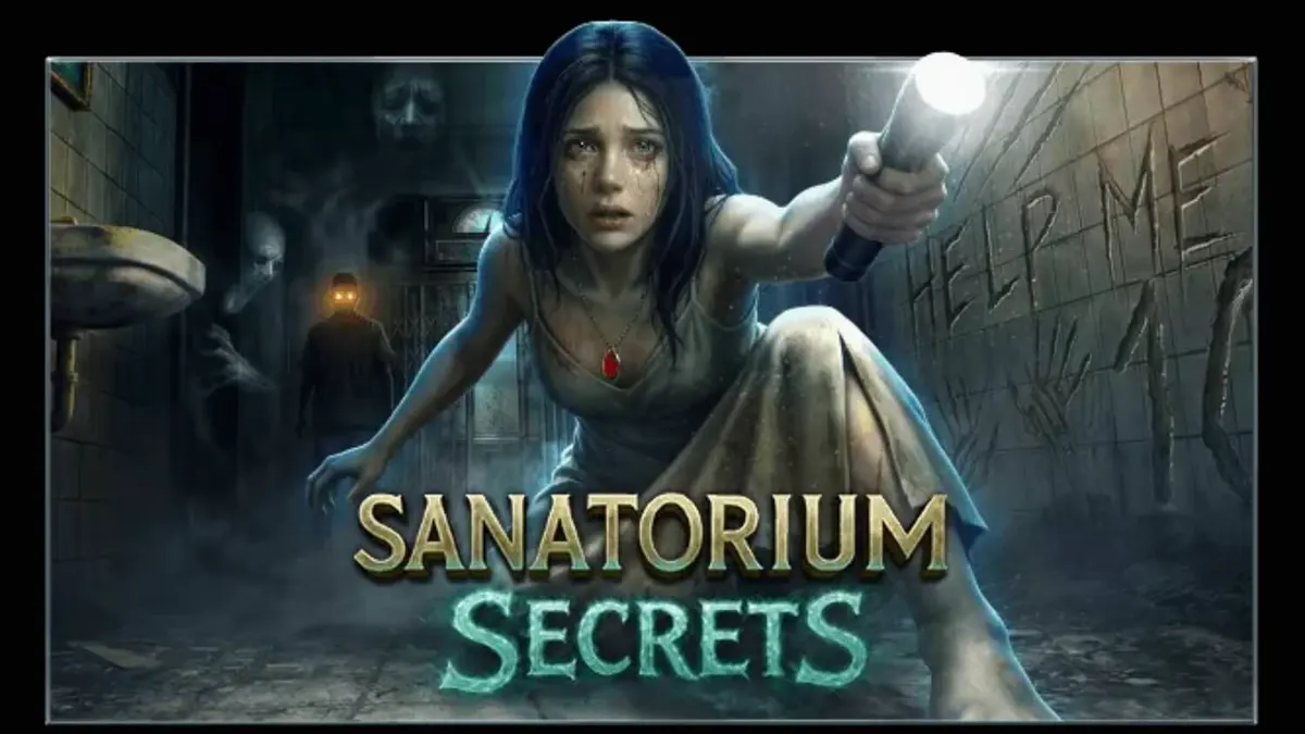 Interface do jogo de caça-níqueis Sanatorium Secrets com tema de terror