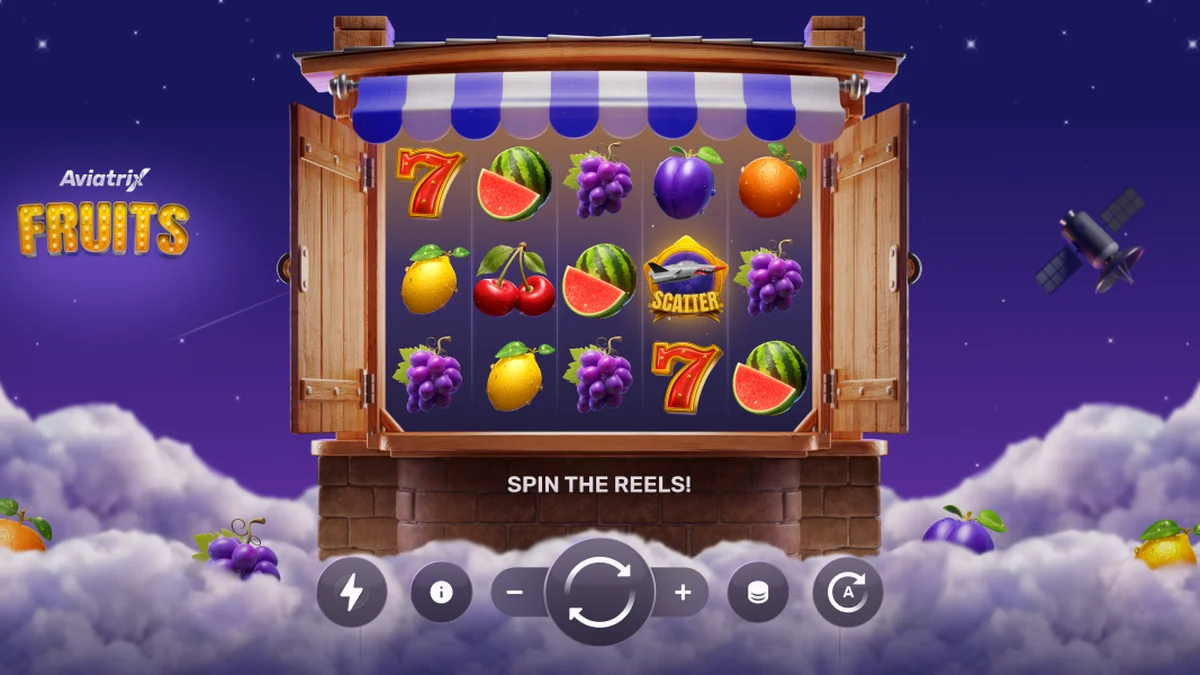 Interface do jogo Aviatrix Fruits em um smartphone moderno
