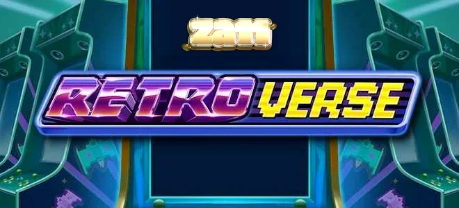 Interface de jogo do slot RetroVerse com elementos visuais de arcade
